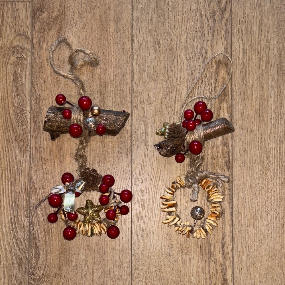 🎄Handmade Rustic Holiday Ornaments✨